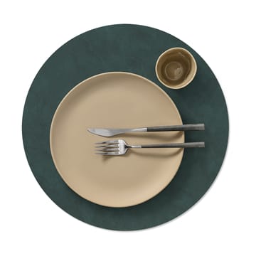 Nupo placemat circle reversible XL 1 pcs - Dark green-olive green - LIND DNA