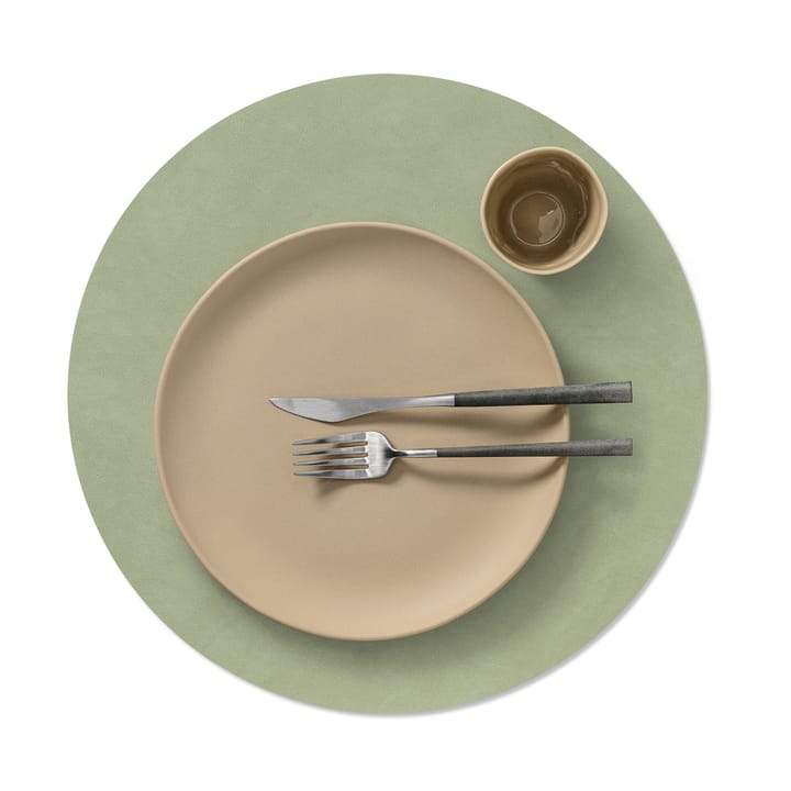 Nupo placemat circle reversible XL 1 pcs, Dark green-olive green LIND DNA