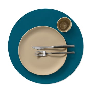 Nupo placemat circle reversible XL 1 pcs - Midnight blue-petrol - LIND DNA