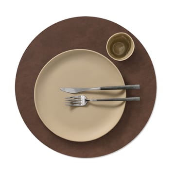 Nupo placemat circle XL - Dark brown - LIND DNA