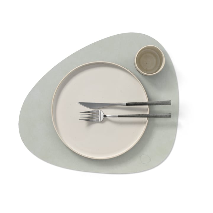 Nupo placemat curve L, metallic (stone grey) LIND DNA