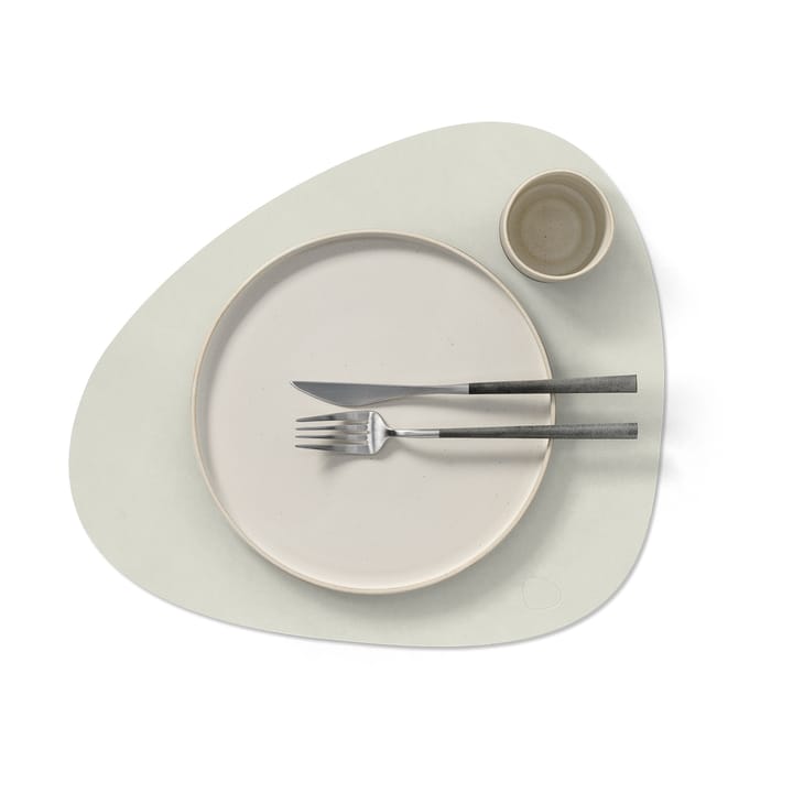 Nupo placemat reversible curve L 1 pc, Linen-Flint grey LIND DNA