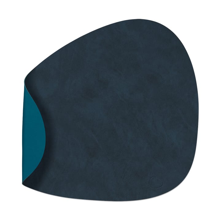 Nupo placemat reversible curve L 1 pc - Midnight blue-petrol - LIND DNA
