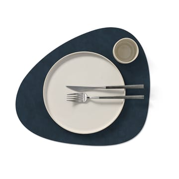 Nupo placemat reversible curve L 1 pc - Midnight blue-petrol - LIND DNA