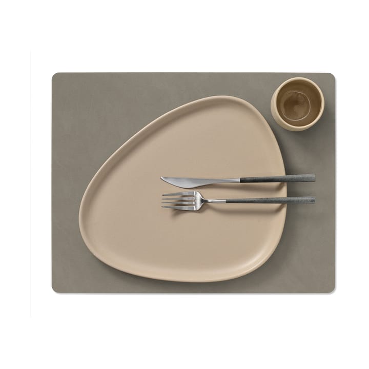 Nupo placemat reversible square L 1 pc, Linen-Flint grey LIND DNA