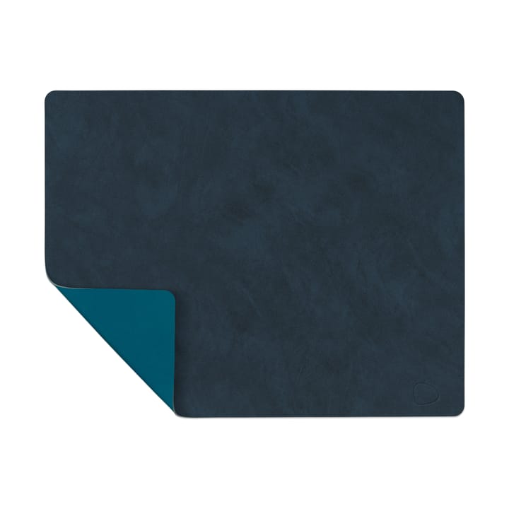 Nupo placemat reversible square L 1 pc - Midnight blue-petrol - LIND DNA