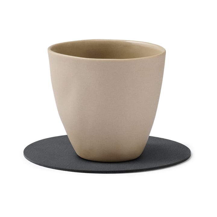 Serene coaster circle Ø10 cm, Anthracite LIND DNA