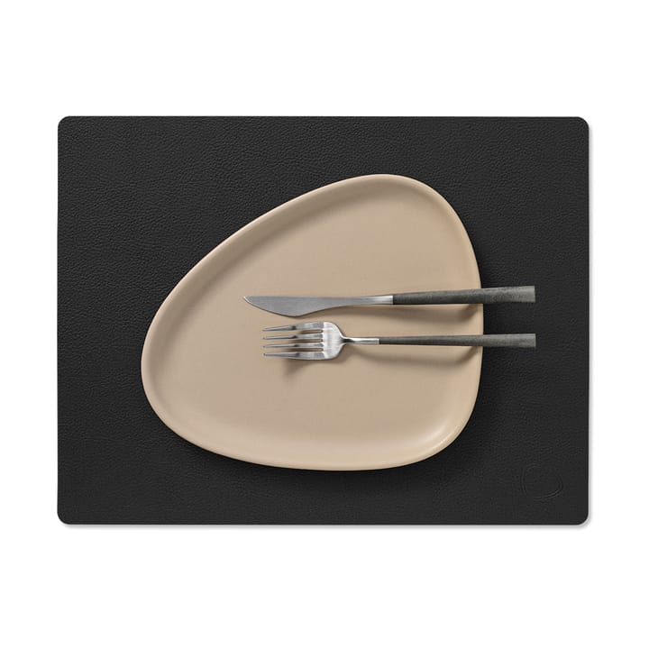 Serene placemat square M 26.5x34.5 cm, Black LIND DNA