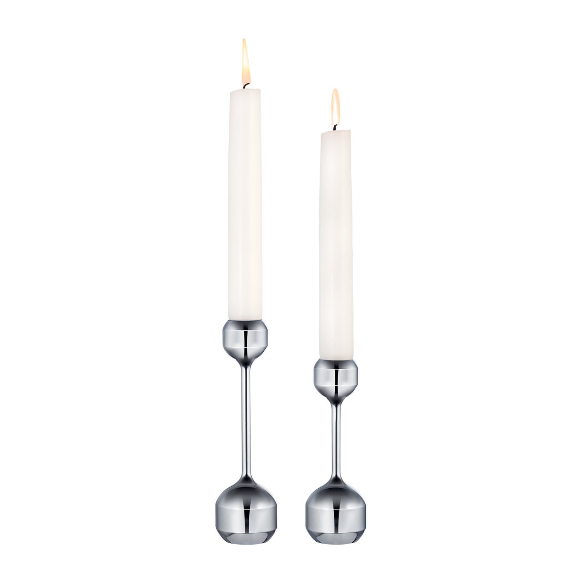 LIND DNA Silhouette candle sticks 2 pieces Chrome