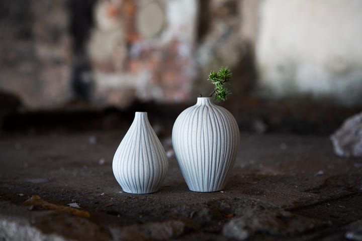 Kobe vase, Sand white stone stripe Lindform