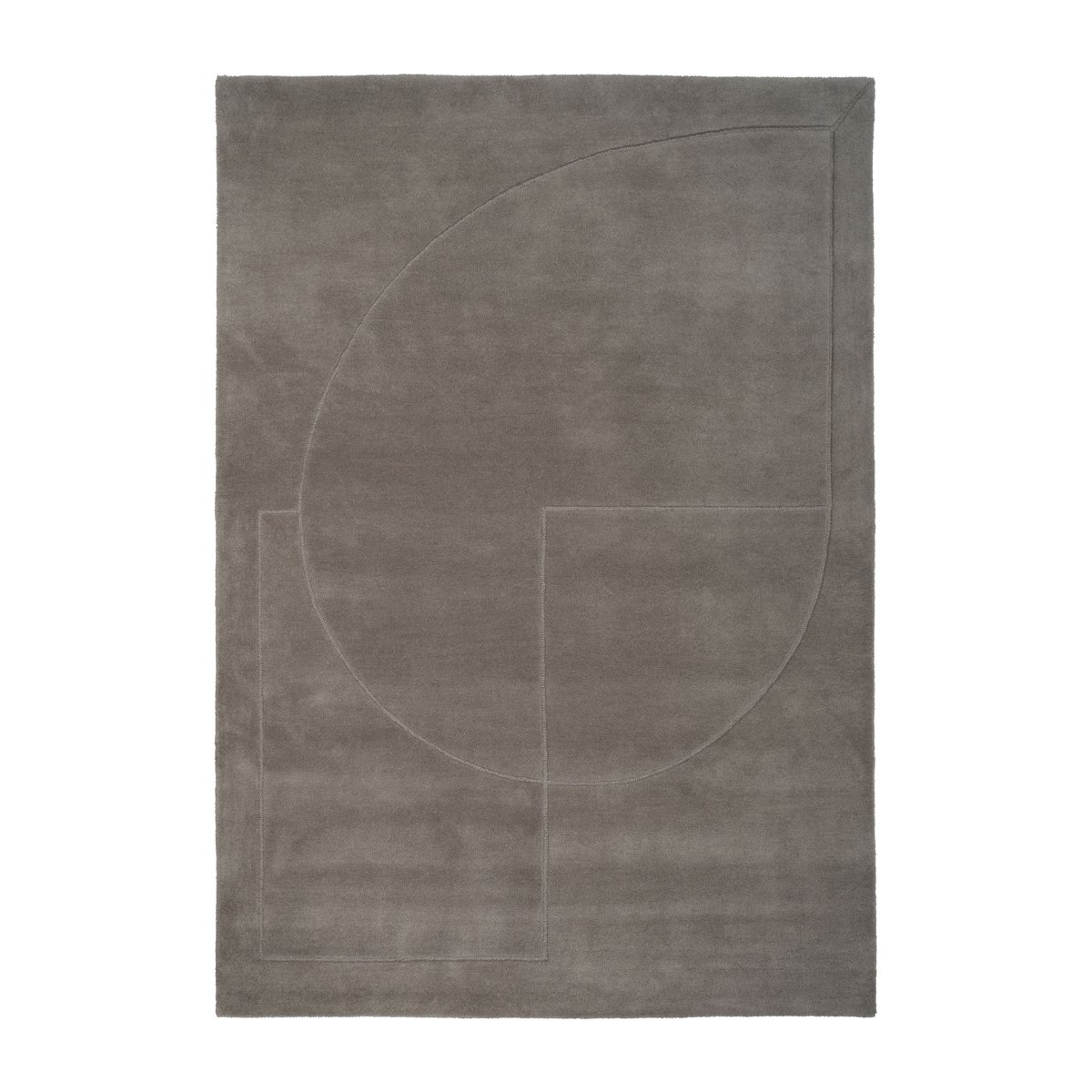 Linie Design Lineal Poem wool carpet Grey. 140x200 cm