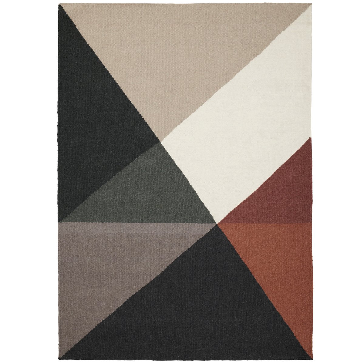 Linie Design Metri wool carpet 140x200 cm rust