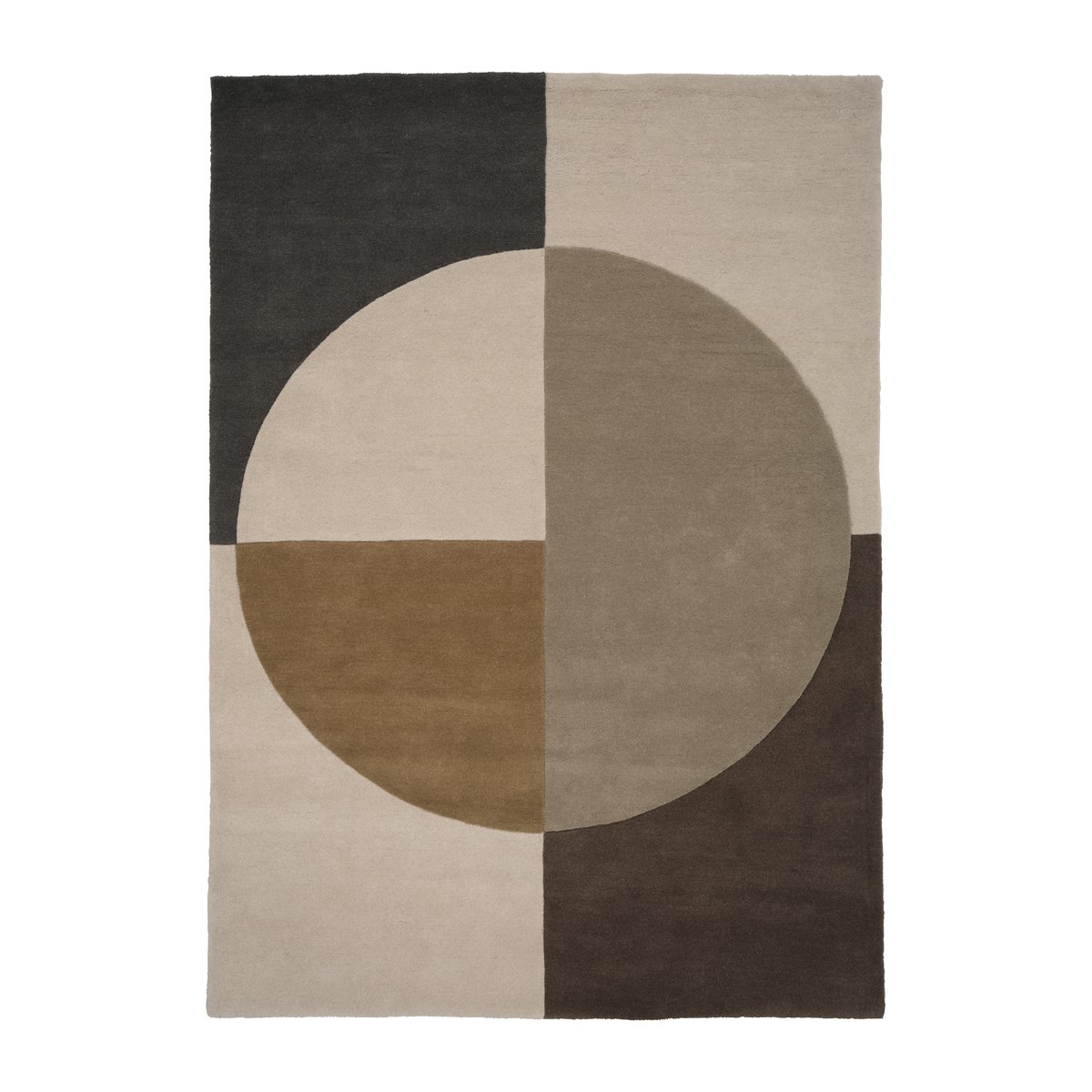 Linie Design Radiality wool carpet Olive. 140x200 cm