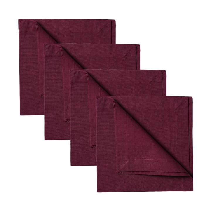 Robert napkins 4-pack - Burgundy red - Linum