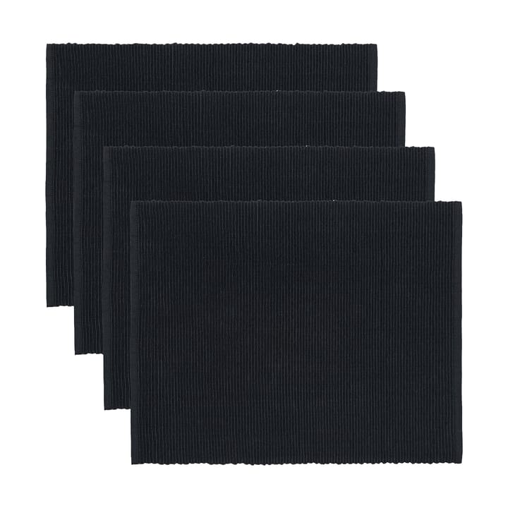 Uni placemat 35x46 cm 4-pack - Black - Linum