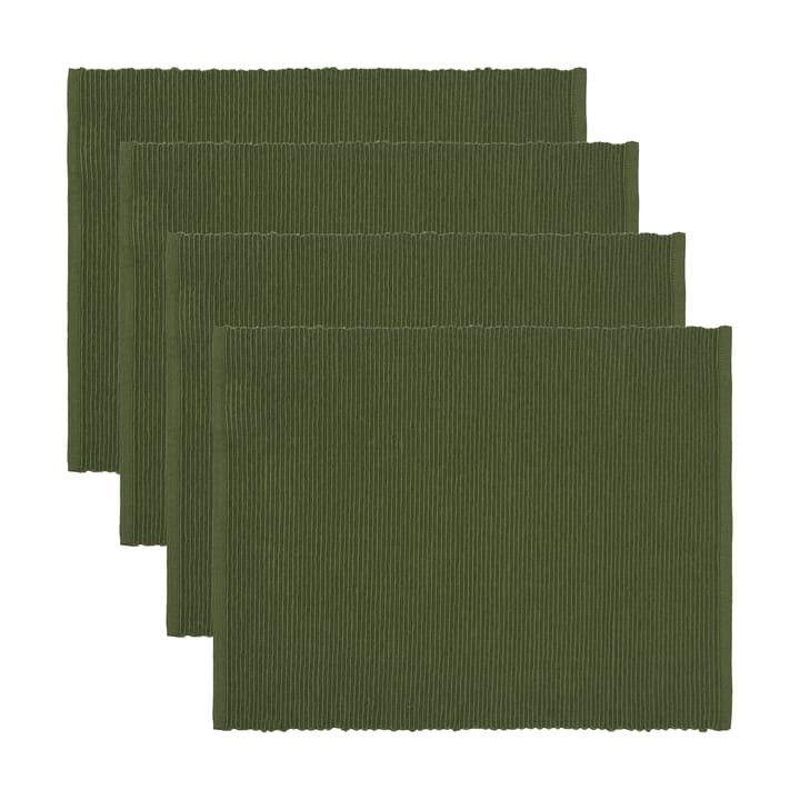 Uni placemat 35x46 cm 4-pack - Dark olive green - Linum