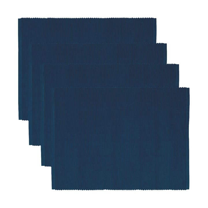 Uni placemat 35x46 cm 4-pack - Indigo Blue - Linum