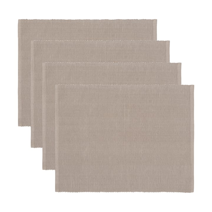 Uni placemat 35x46 cm 4-pack - Mole brown - Linum