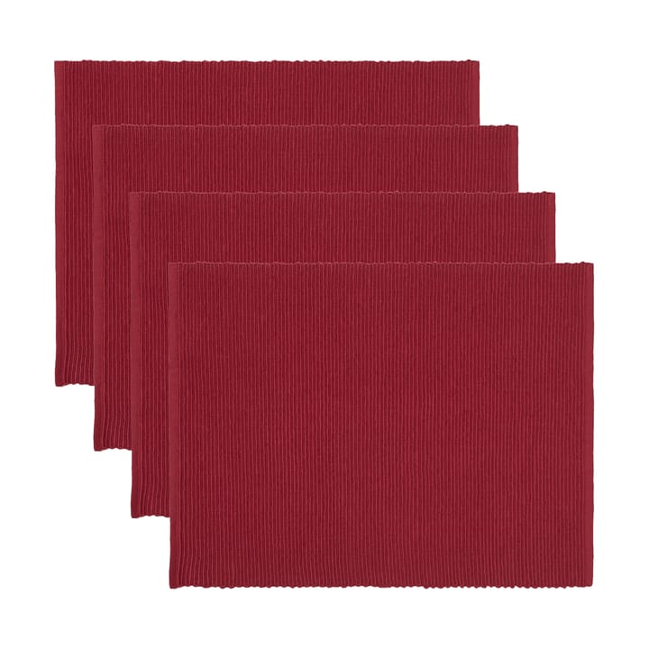 Uni placemat 35x46 cm 4-pack - Red - Linum