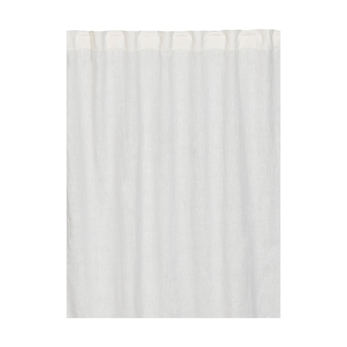 Linum West curtain with pleated band 2-pack White