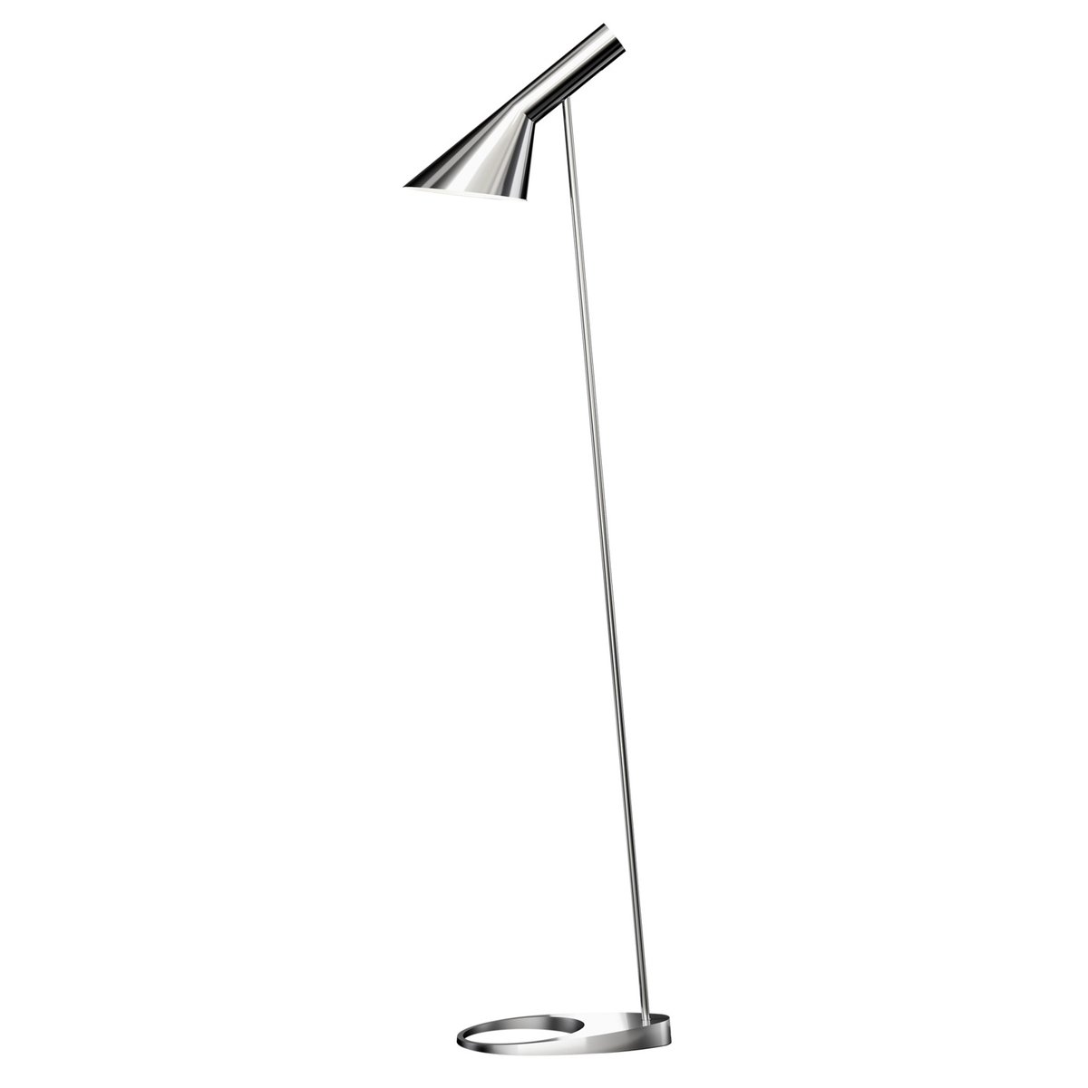 Louis Poulsen AJ floor lamp Polished stainless steel