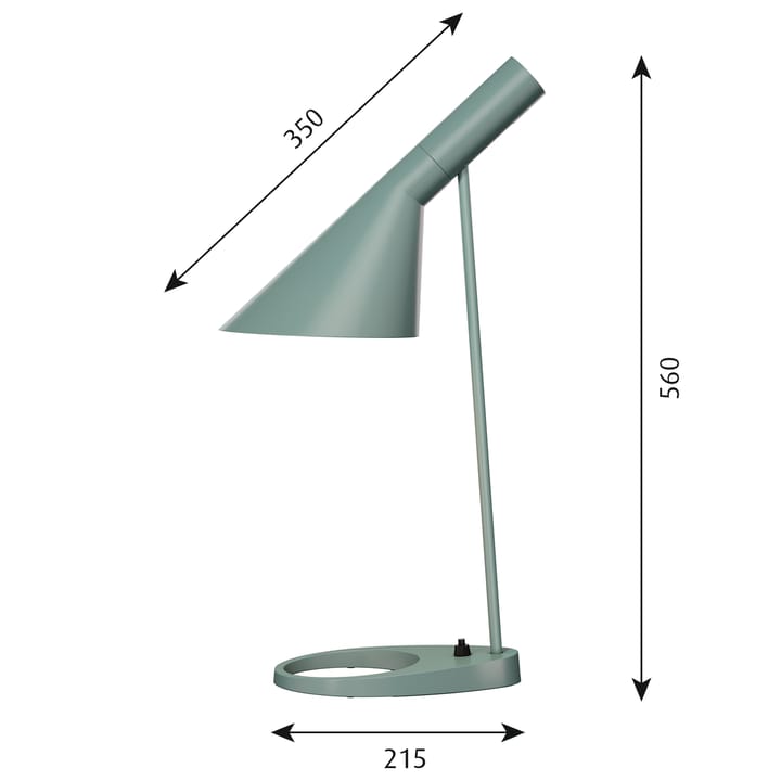 AJ table lamp, Light petroleum Louis Poulsen