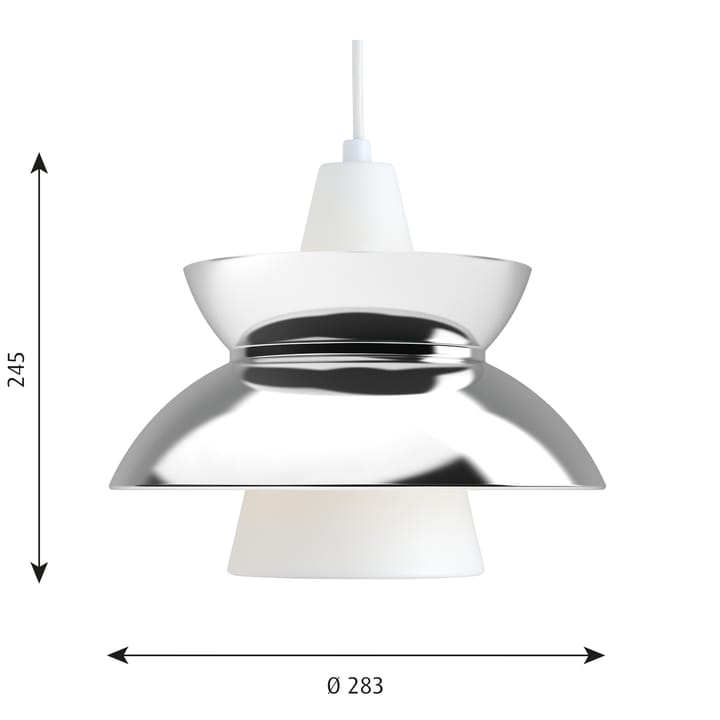 Doo-Wop pendant lamp metal , Stainless steel Louis Poulsen