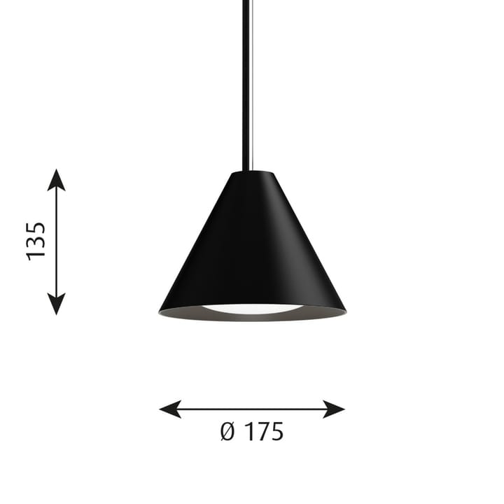 Keglen pendant lamp Ø17.5 cm, Black Louis Poulsen