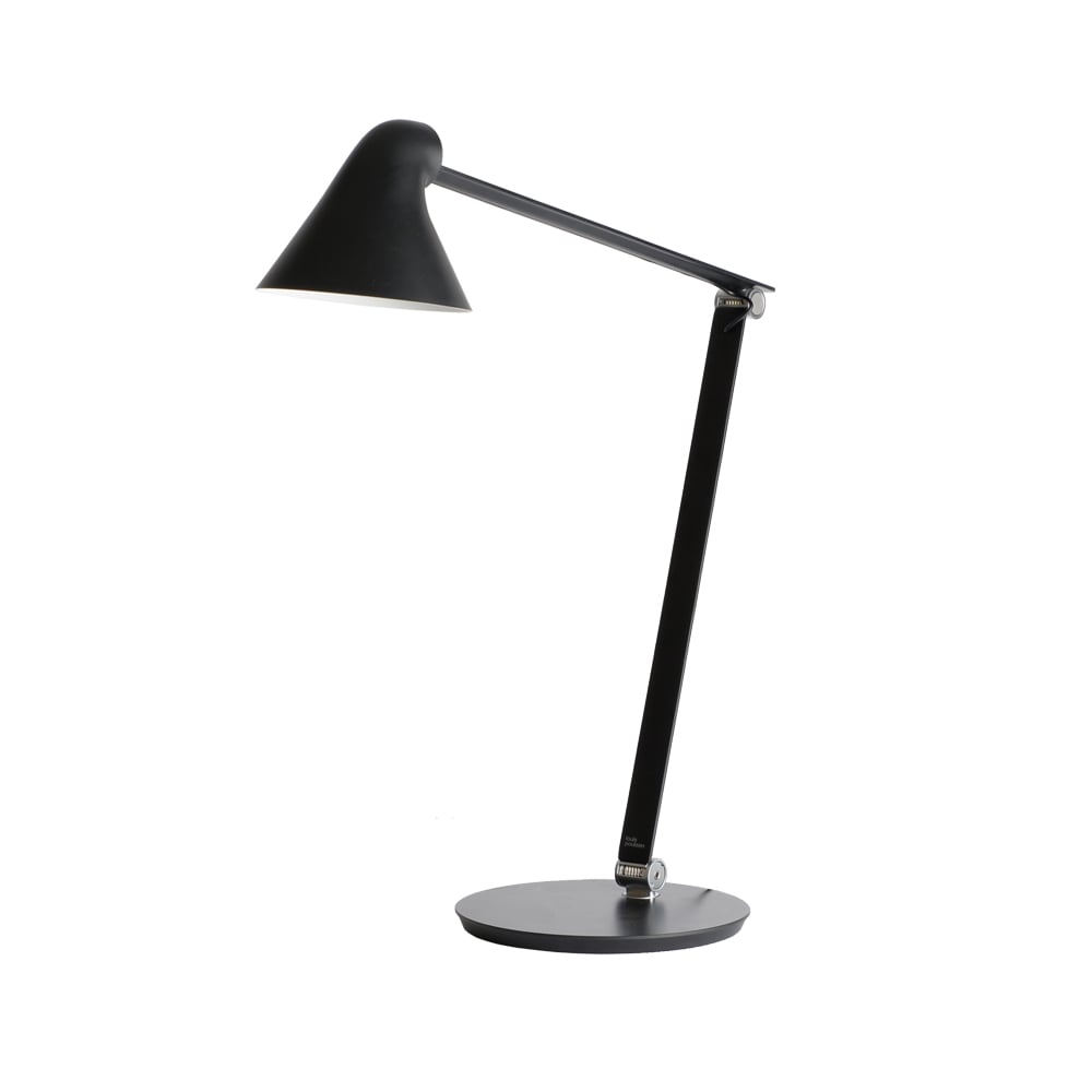 Louis Poulsen NJP desk lamp Black, footplate, 3000k