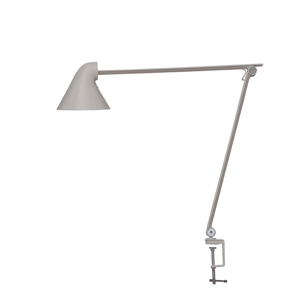 Louis Poulsen NJP desk lamp Light grey, clip, 3000k