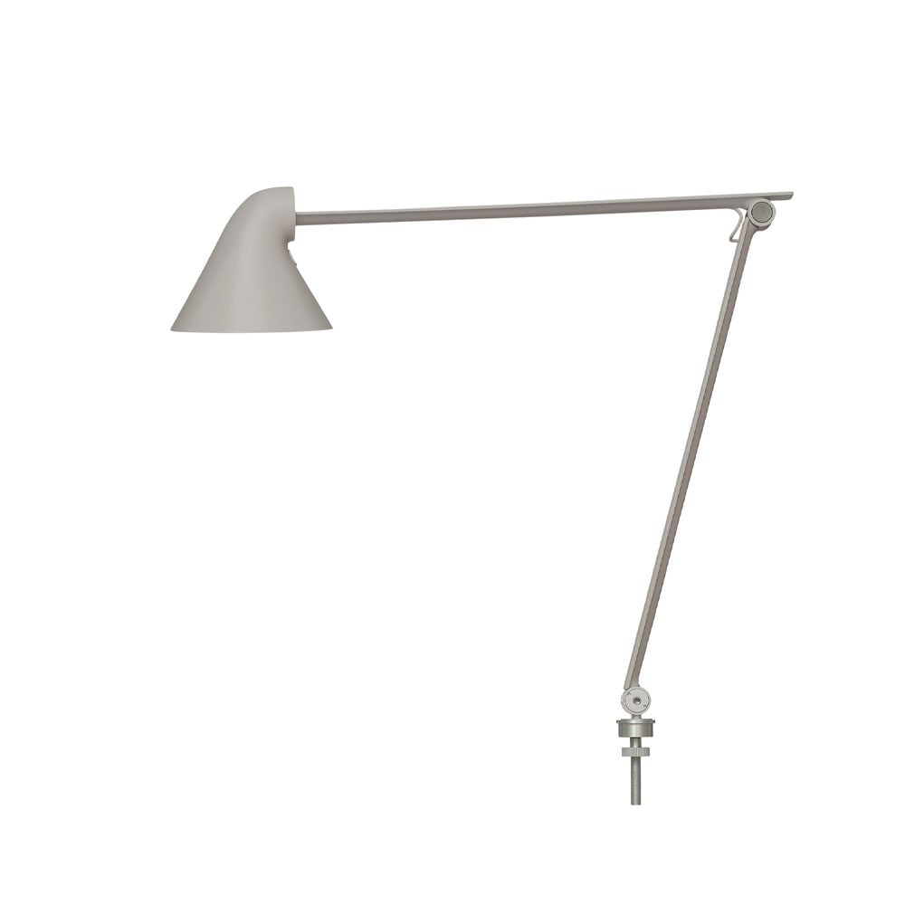 Louis Poulsen NJP desk lamp Light grey, pin ø10 cm, 3000k