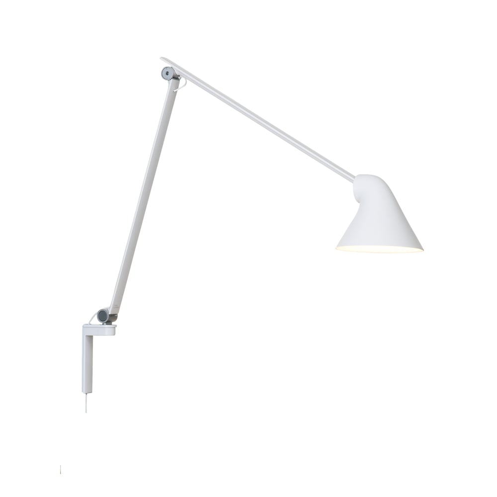 Louis Poulsen NJP wall lamp White, long arm, LED, 3000k