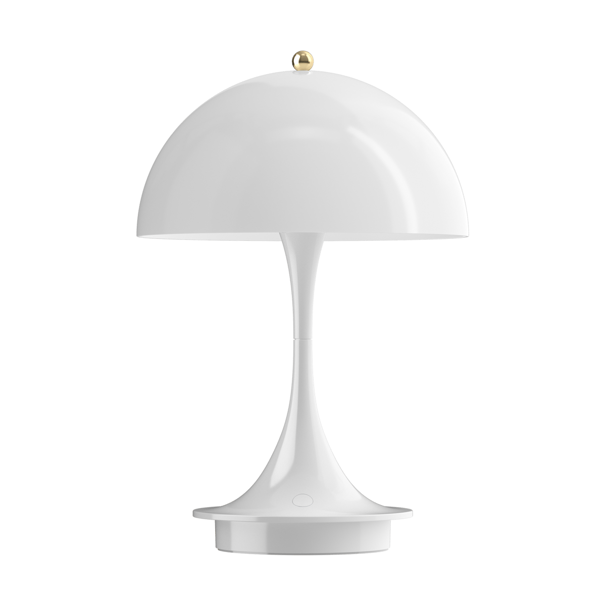 Louis Poulsen Panthella 160 portable table lamp Anniversary Edition Brass metallised-white