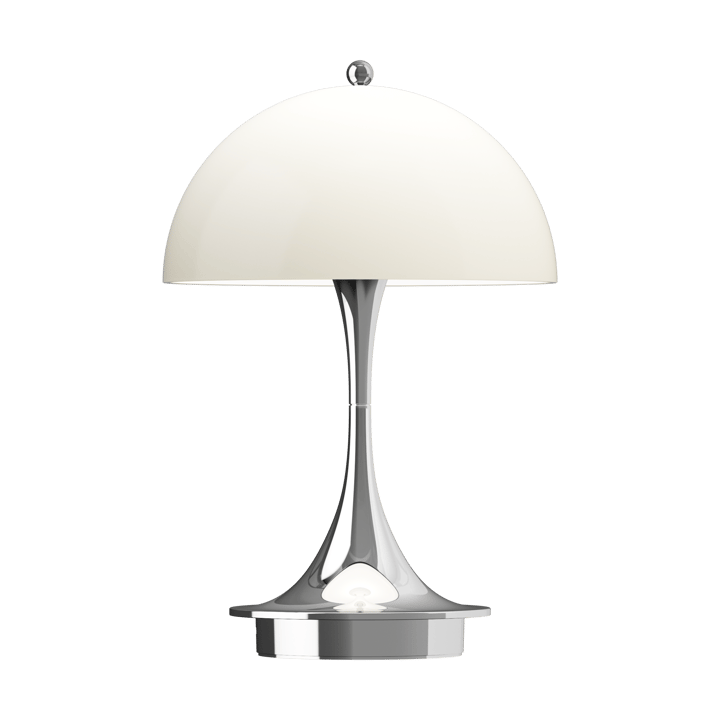 Panthella 160 Portable v3 table lamp - Chrome opal beige - Louis Poulsen