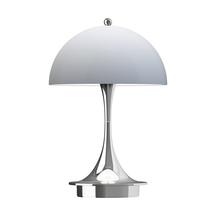 Panthella 160 Portable v3 table lamp - Chrome opal grey - Louis Poulsen