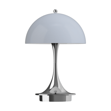 Panthella 160 Portable v3 table lamp - Chrome opal grey - Louis Poulsen