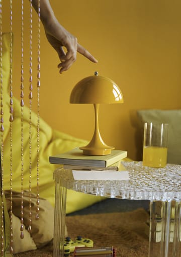 Panthella 160 Portable v3 table lamp - Opaque yellow - Louis Poulsen