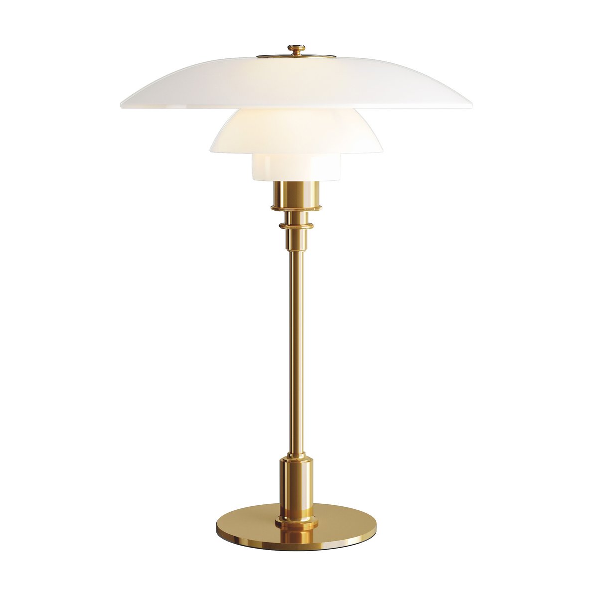 Louis Poulsen PH 3½-2½ opalglass table lamp Brass