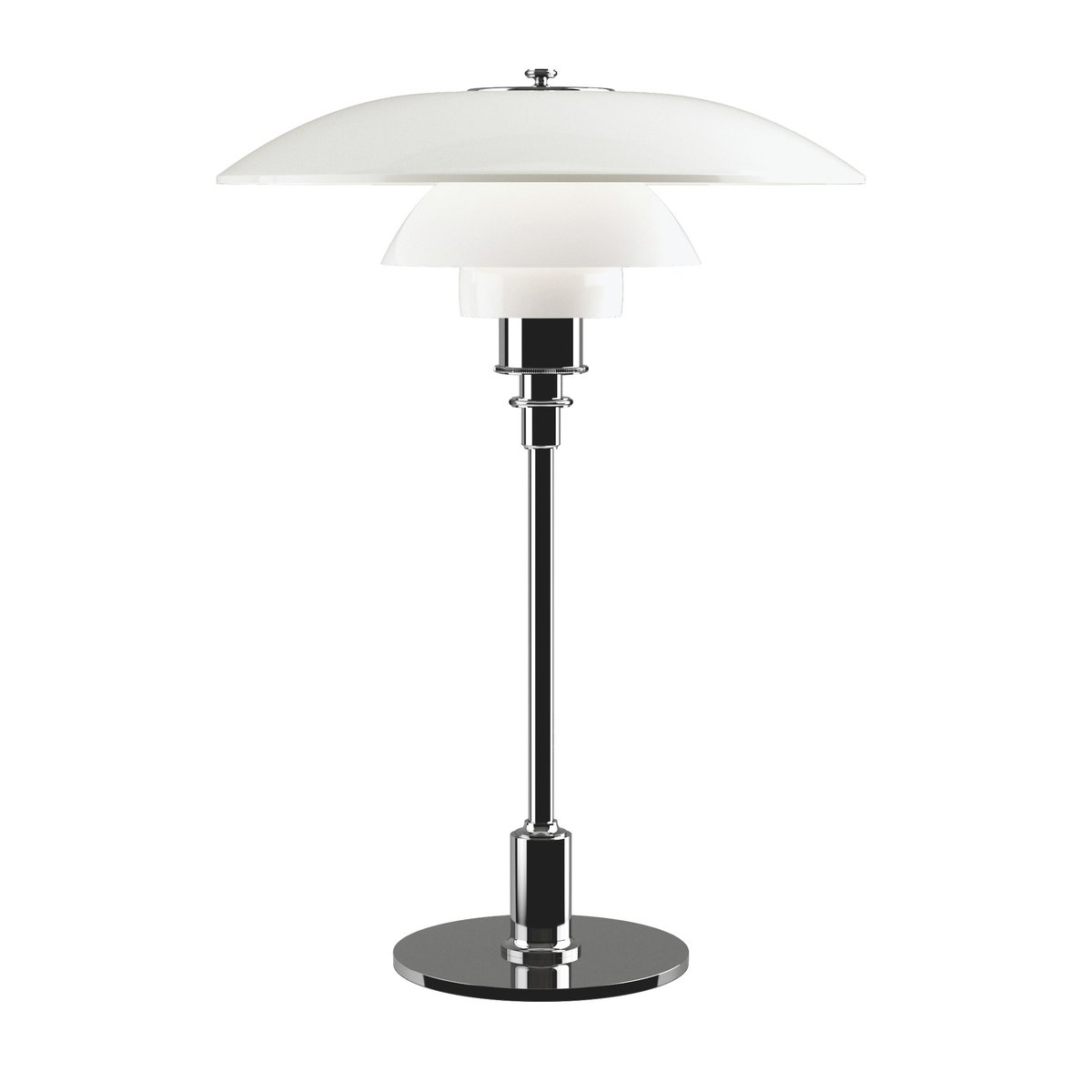 Louis Poulsen PH 3½-2½ opalglass table lamp Chome