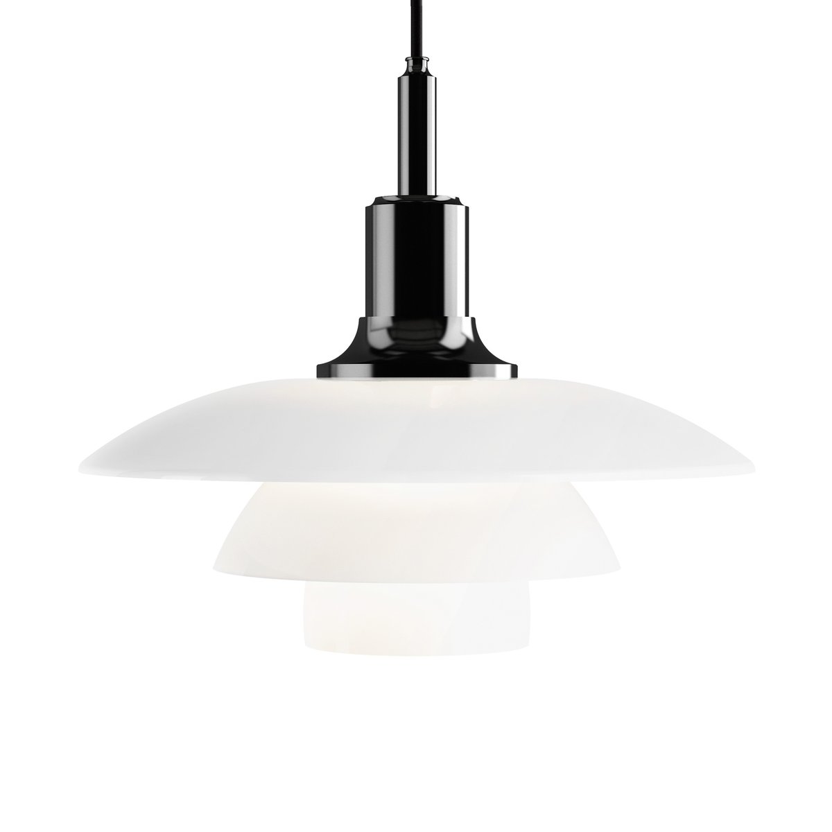 Louis Poulsen PH 3½-3 opalglass pendant lamp Black