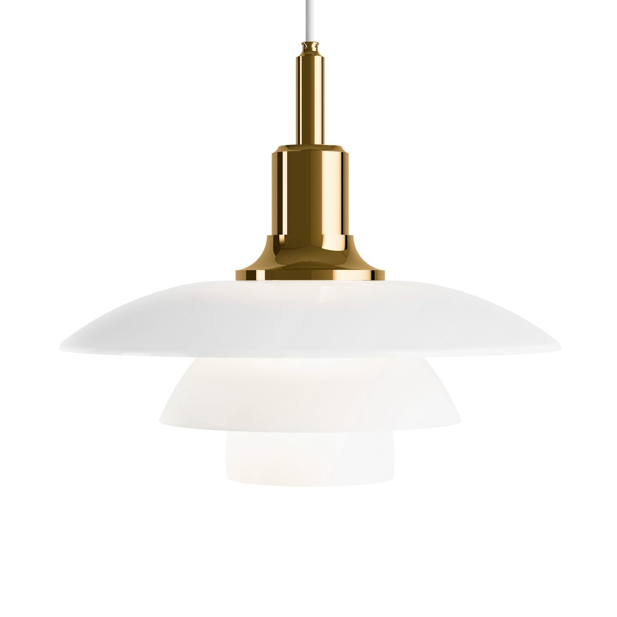 Louis Poulsen PH 3½-3 opalglass pendant lamp Brass