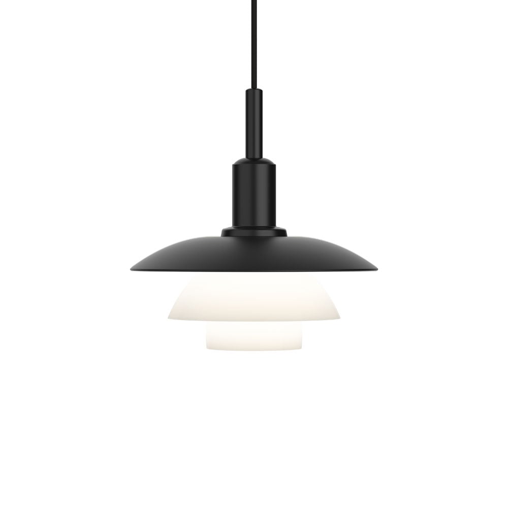 Louis Poulsen PH 3/3 pendant lamp Black-white, metal-glass