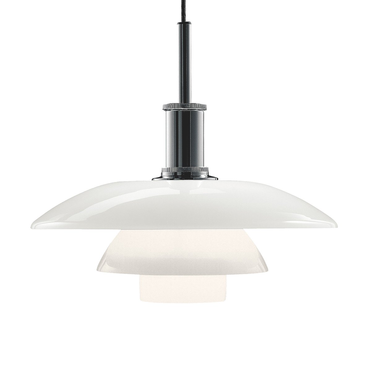 Louis Poulsen PH 4½-4 opalglass pendant lamp Chome