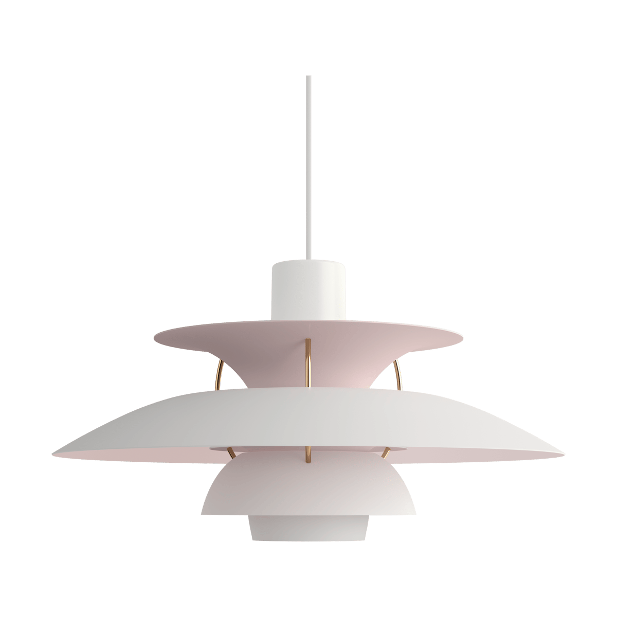 Louis Poulsen PH 5 Anniversary edition pendant lamp Matte white-pale rose