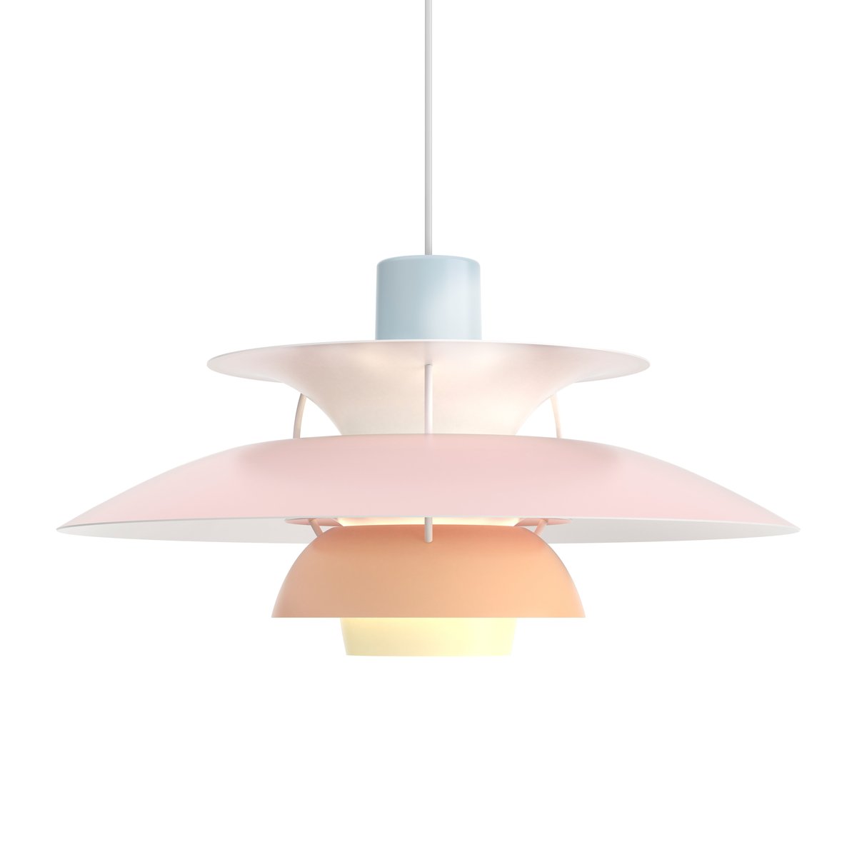 Louis Poulsen PH 5 pendant lamp Pastel-blue-pink-peach