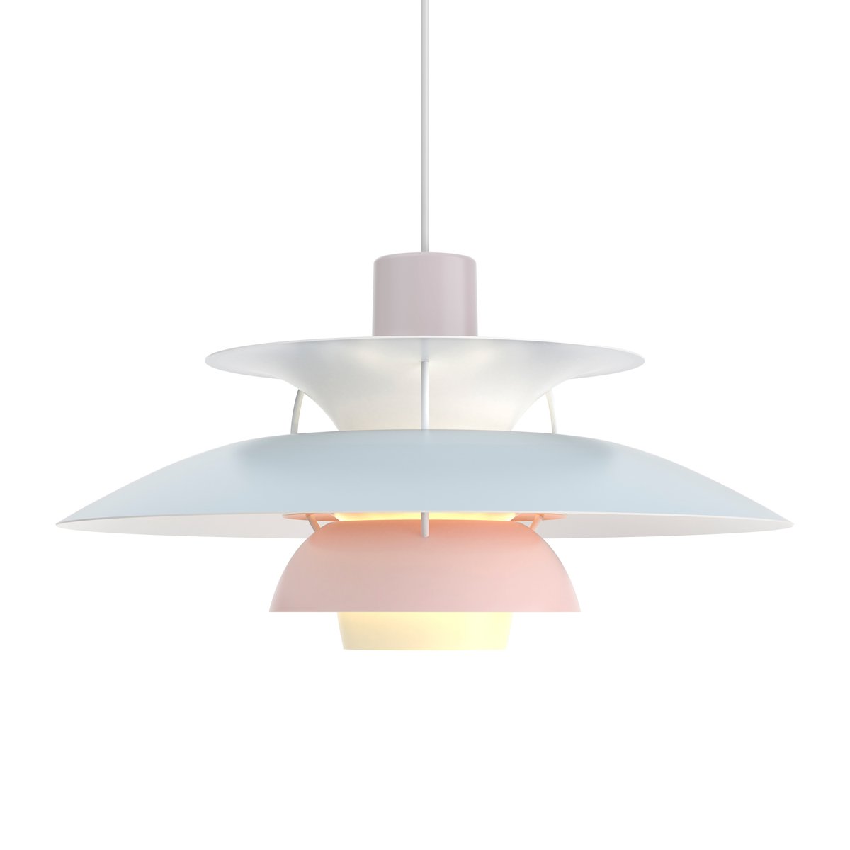 Louis Poulsen PH 5 pendant lamp Pastel-oyster grey-blue-pink