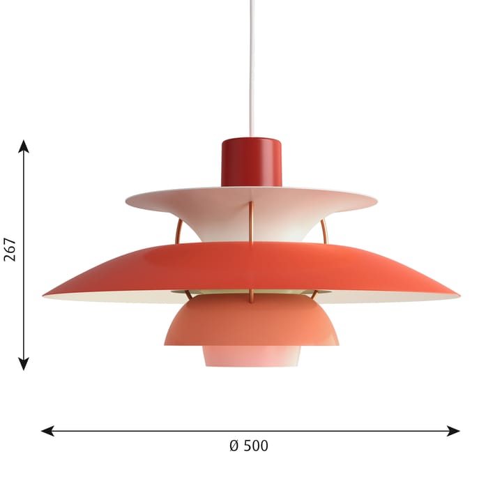 PH 5 pendant lamp - Red - Louis Poulsen