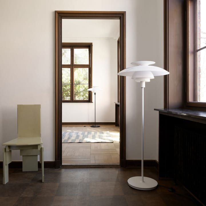PH 80 dimmable floor lamp - Black-white opal acrylic - Louis Poulsen