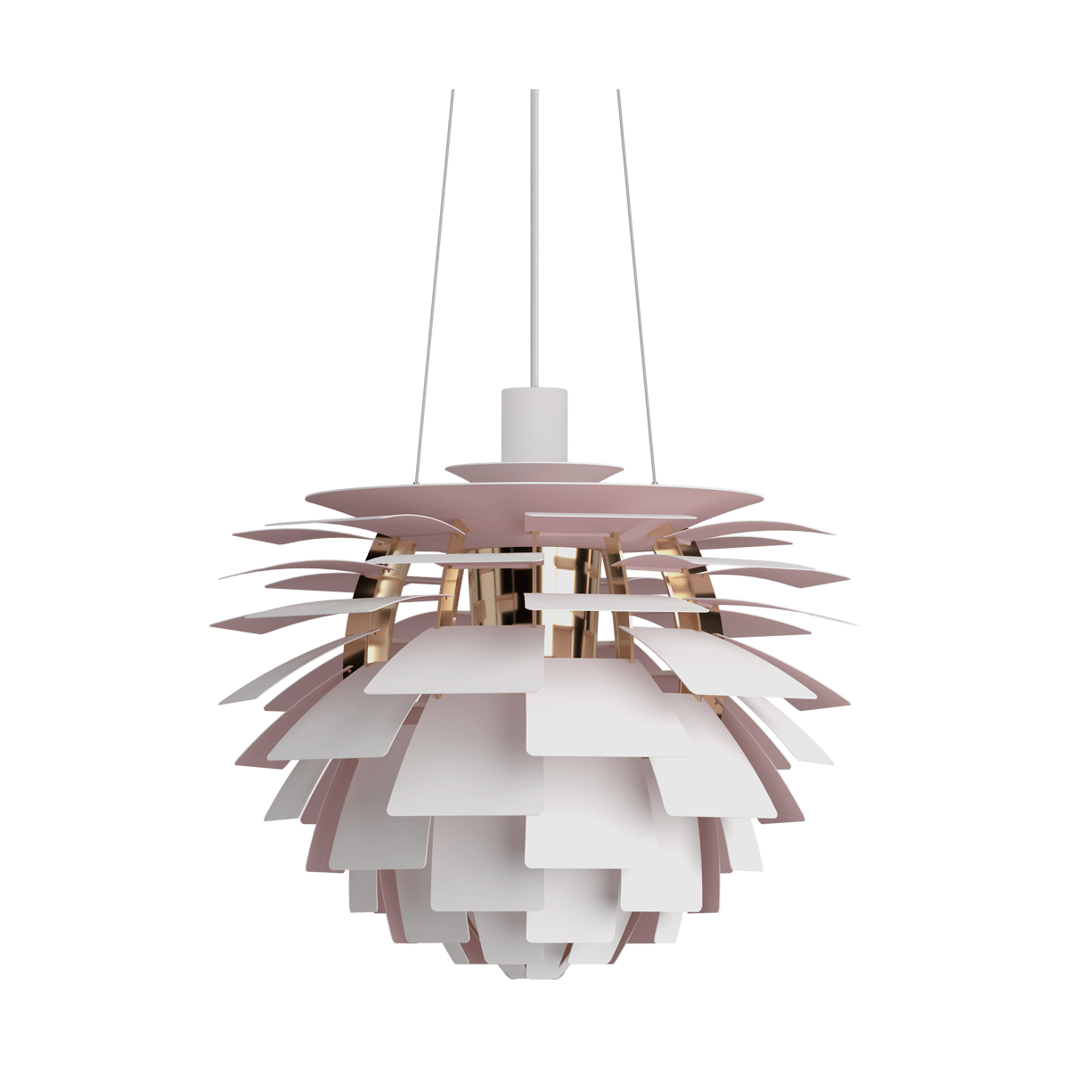 Louis Poulsen PH Artichoke Anniversary edition pendant lamp Matte white-pale rose Ø48 cm