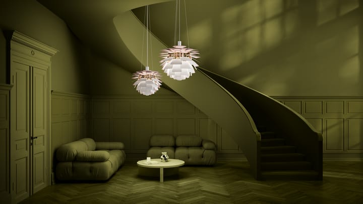 PH Artichoke Anniversary edition pendant lamp, Matte white-pale rose Ø48 cm Louis Poulsen